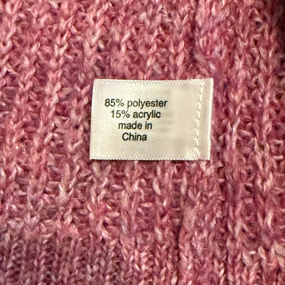 Lane Bryant Pink Marl Knit V-Neck Button Front Cardigan Sweater Plus Size 22/24 - Picture 6 of 7